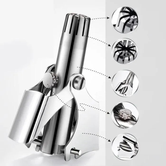 Silver Stainless Steel Nose & Ear Hair Trimmer Unisex