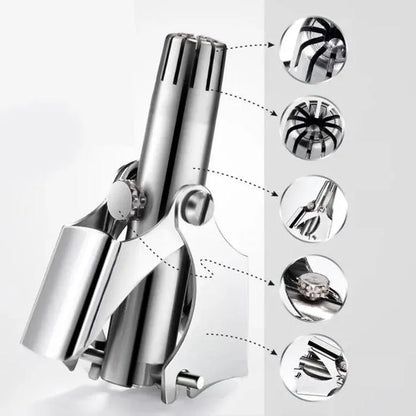 Silver Stainless Steel Nose & Ear Hair Trimmer Unisex